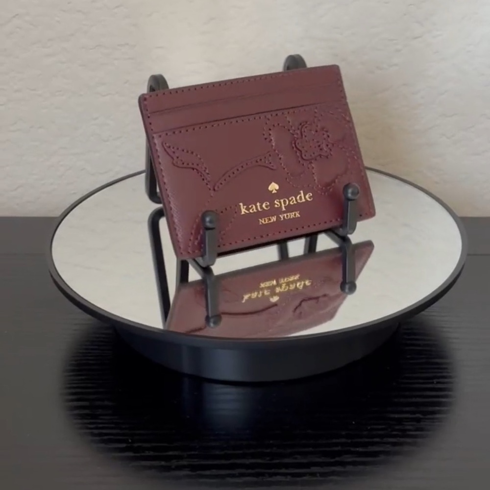 Kate Spade Plum Floral Card Holder - Picture 5 of 11